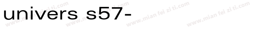 univers s57字体转换